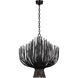 Chapman & Myers Astra LED 31.75 inch Aged Iron Sculpted Chandelier Ceiling Light