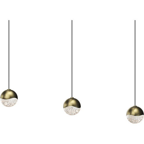 Grapes LED 36.5 inch Brass Pendant Ceiling Light in Small