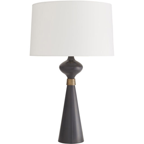 Evette 30 inch 150 watt Bronze and Antique Brass Table Lamp Portable Light