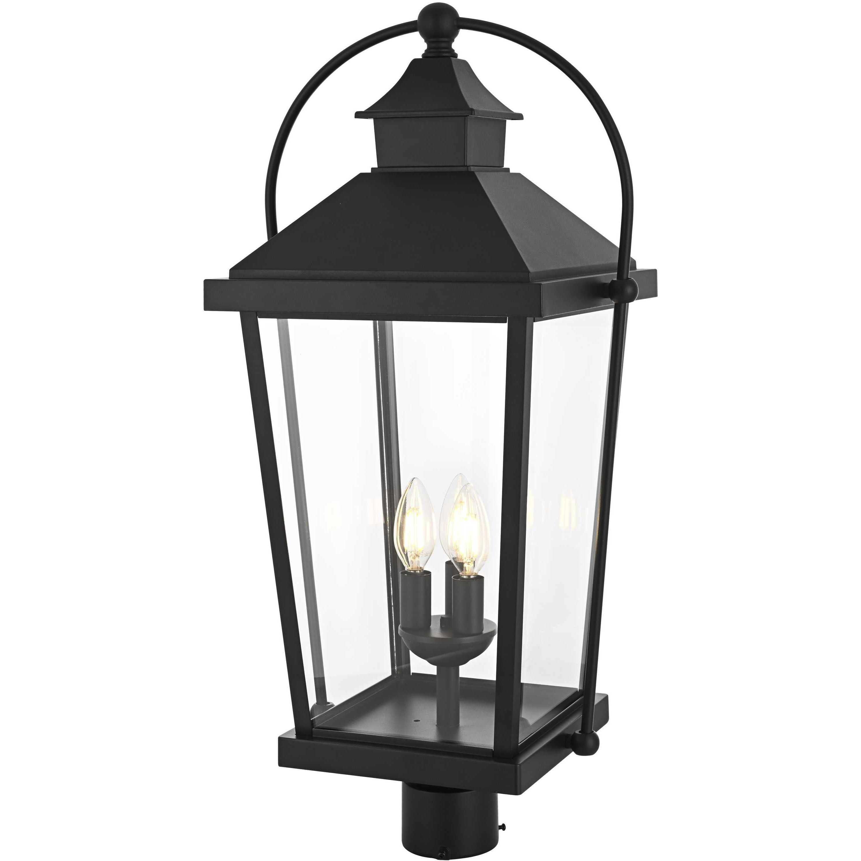 Luz 3 Light 27 inch Black Outdoor Post Light