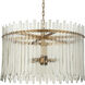 Electra 6 Light 29 inch Antique Brass Chandelier Ceiling Light