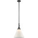 Franklin Restoration Cone LED 12 inch Oil Rubbed Bronze Mini Pendant Ceiling Light in Matte White, Franklin Restoration