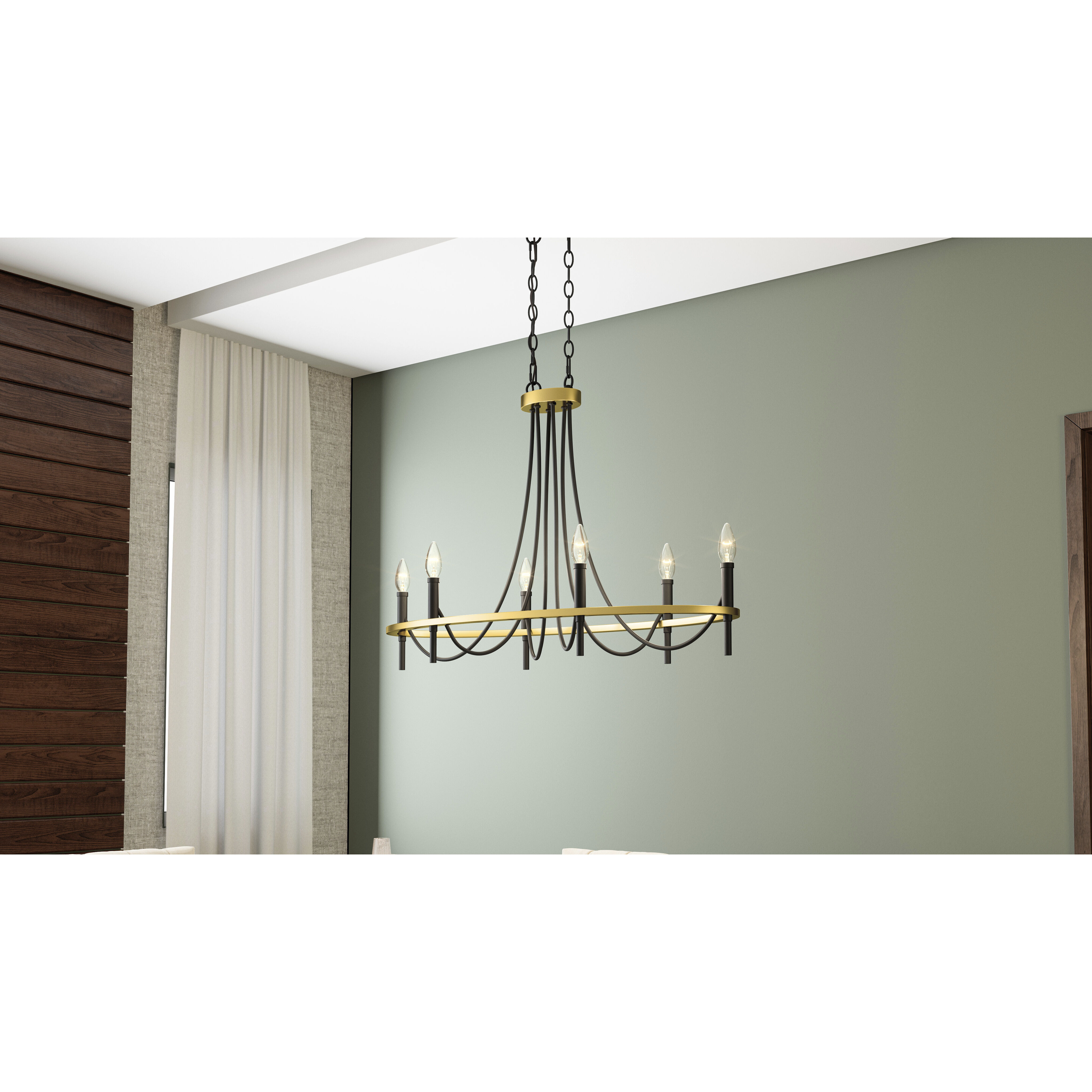 Legare 6 Light 36 inch Matte Black Island Light Ceiling Light