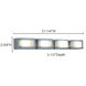Bric 4 Light 21 inch Chrome Wall Sconce Wall Light in Birch