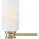 Naomi 3 Light 24 inch Lacquered Brass Bath Light Wall Light in Cased Opal
