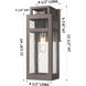 Ridgeway 1 Light 12.5 inch Bronze Outdoor Sconce in Striped Clear Glass