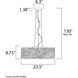 Inca LED 23.5 inch Bronze Multi-Light Pendant Ceiling Light in Cognac