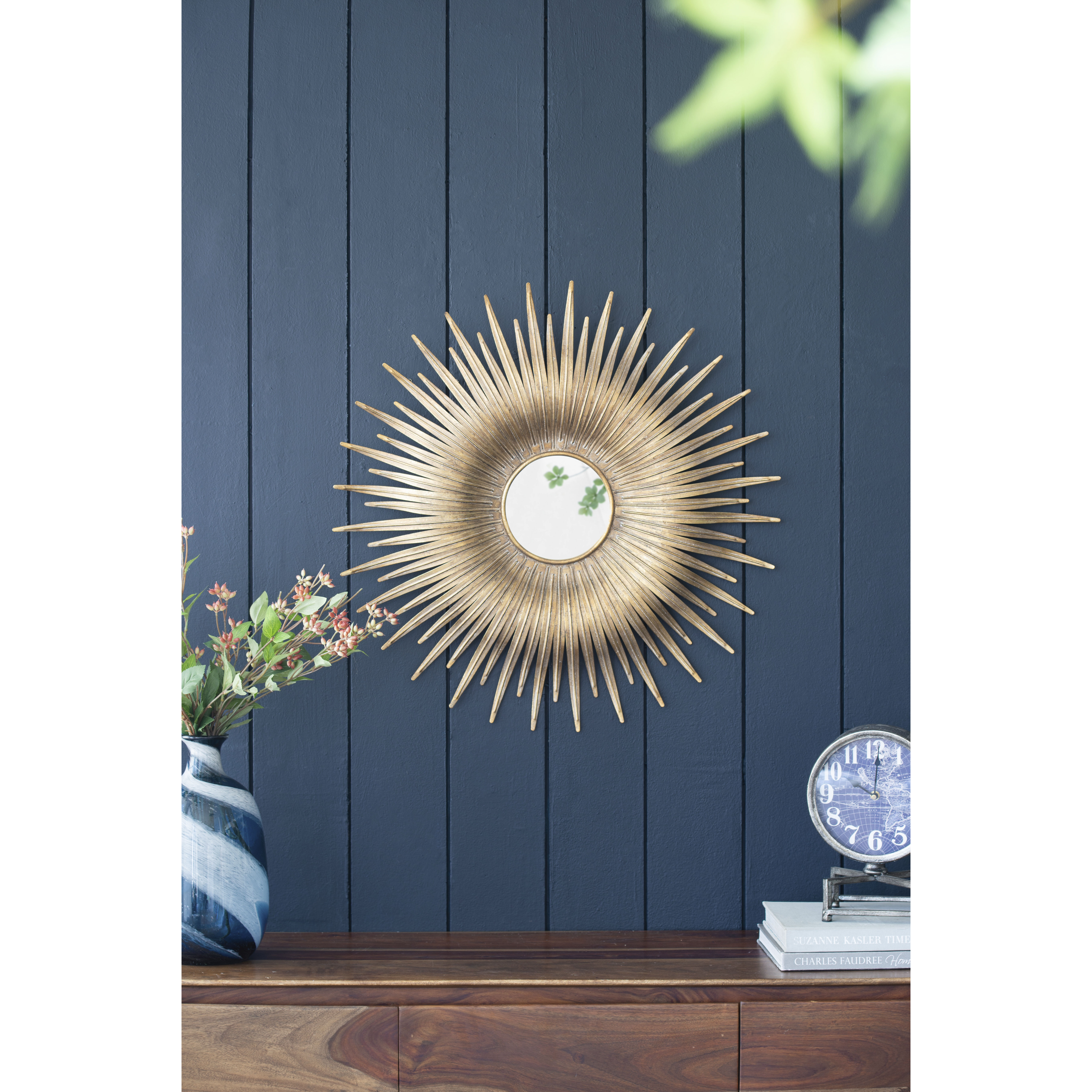 Anita 28.3 X 28.3 inch Gold Wall Mirror