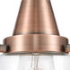 Franklin Restoration Dover 1 Light 4.5 inch Antique Copper Mini Pendant Ceiling Light in Clear Glass