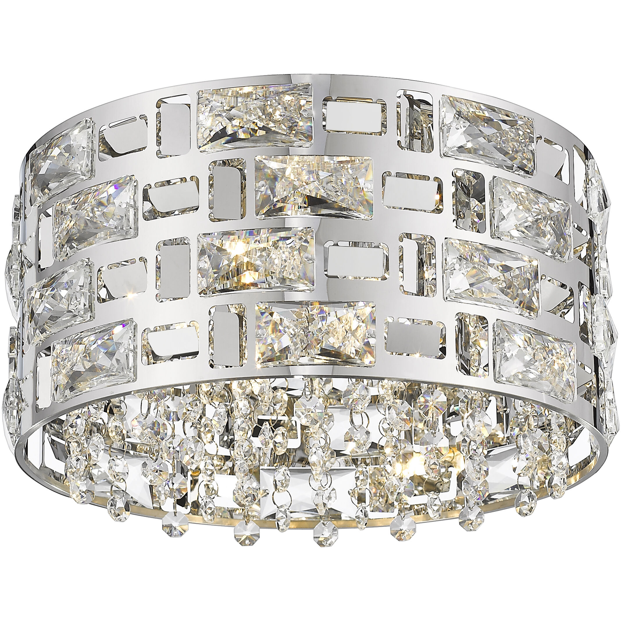 Aludra 4 Light 12.25 inch Chrome Flush Mount Ceiling Light