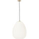 Sean Lavin Kapoor LED Opal/Natural Brass Pendant Ceiling Light, Integrated LED
