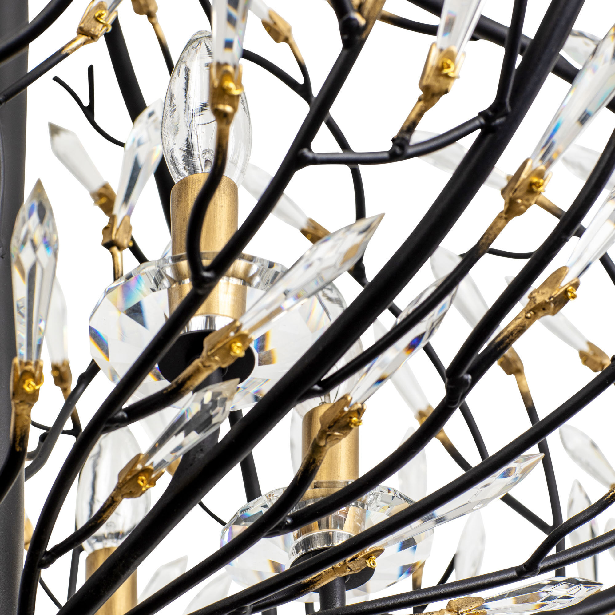 Bask 6 Light 26.5 inch Matte Black and French Gold Pendant Ceiling Light in Matte Black/French Gold