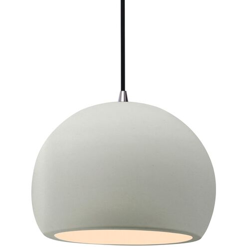Radiance LED 10 inch Matte White and Brushed Nickel Pendant Ceiling Light