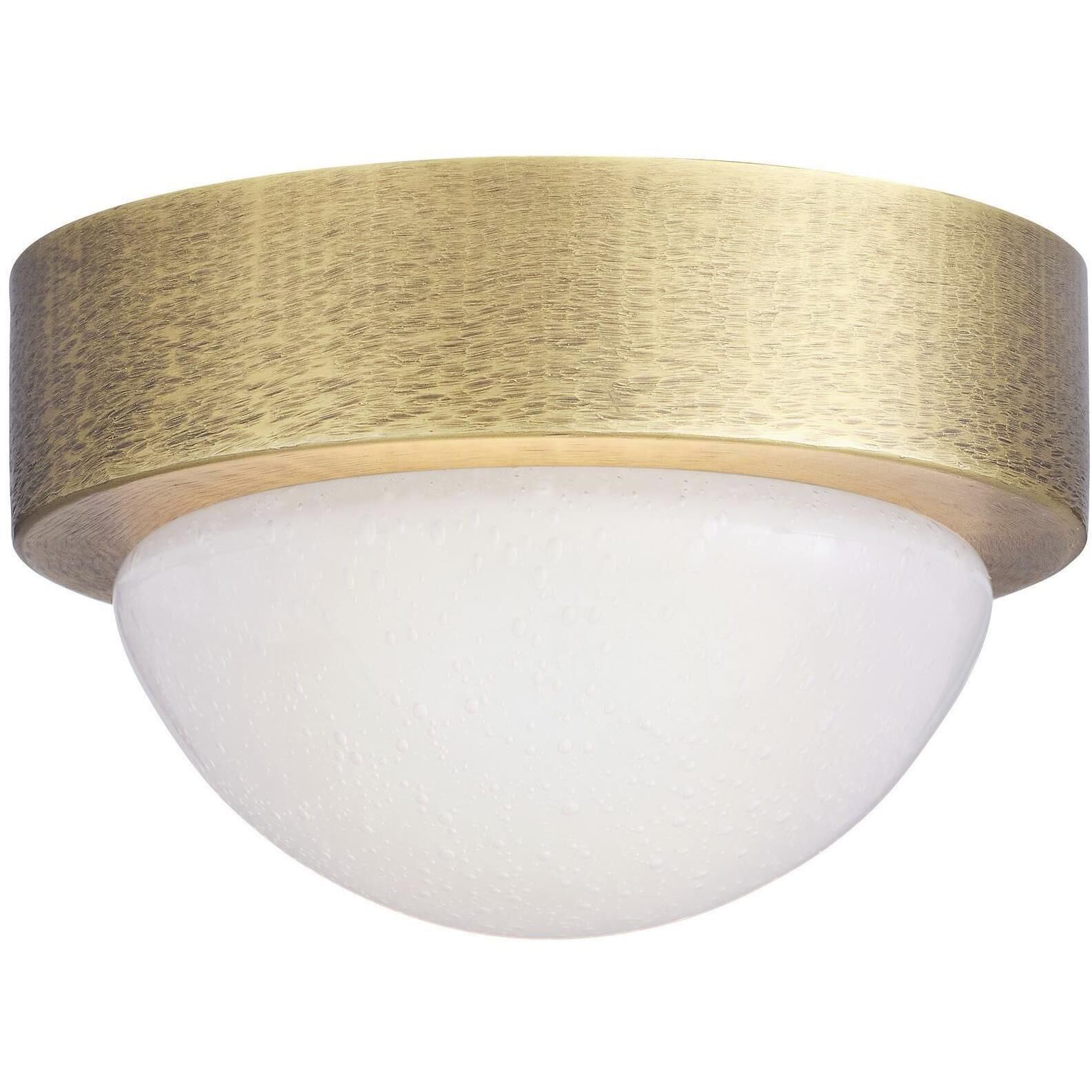 Lennon 1 Light 5.5 inch Antique Brass Flush Mount Ceiling Light