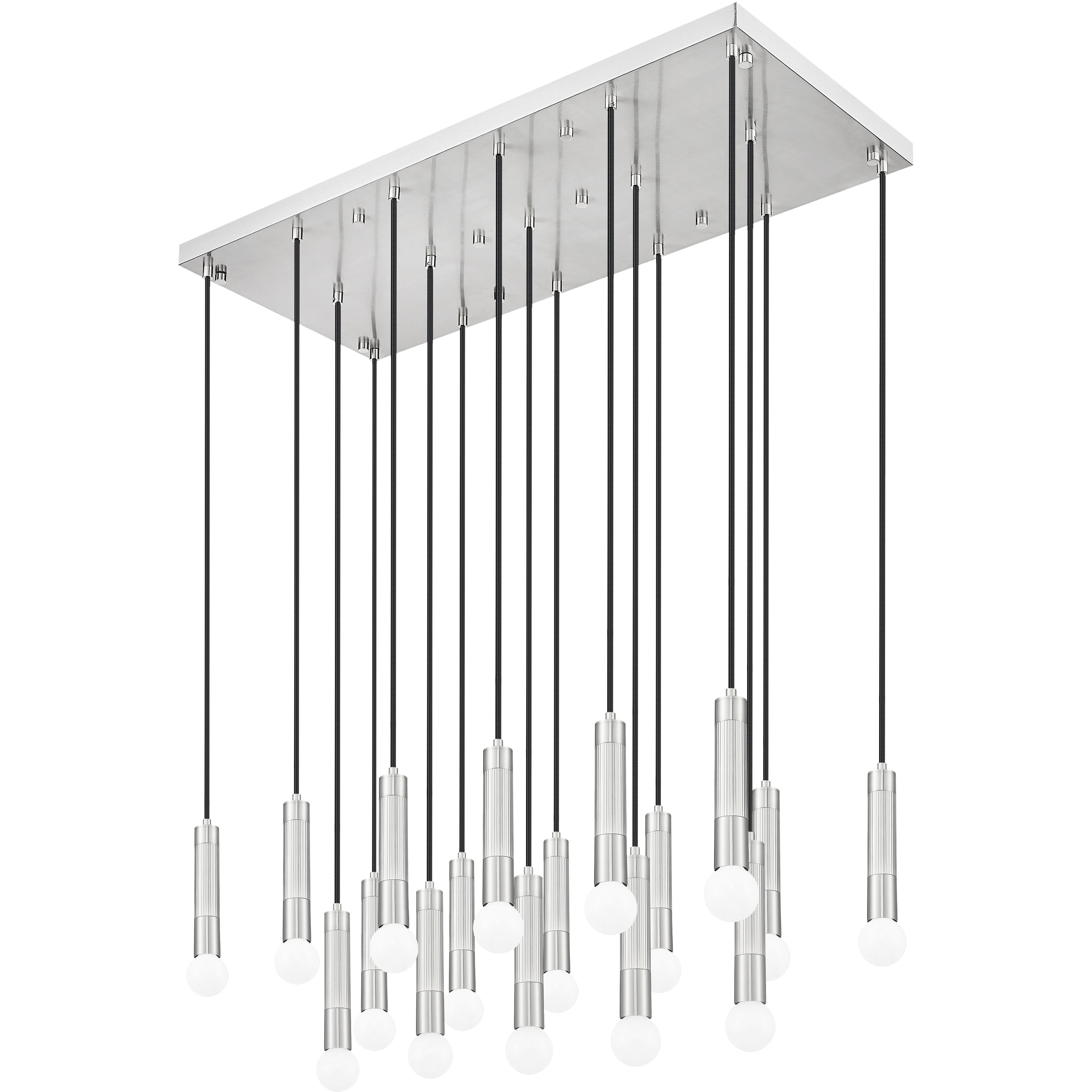 Stari Linear Chandelier Ceiling Light in Brushed Nickel