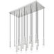 Stari Linear Chandelier Ceiling Light in Brushed Nickel