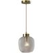 Natasha 8.5 inch Antique Brass Pendant Ceiling Light