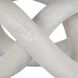 Knotty 36 X 36 inch White with Clear Coffee Table