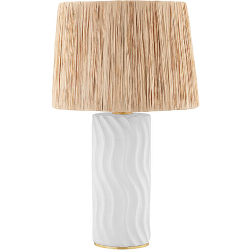 Daniella 22.75 inch 60 watt Aged Brass Table Lamp Portable Light