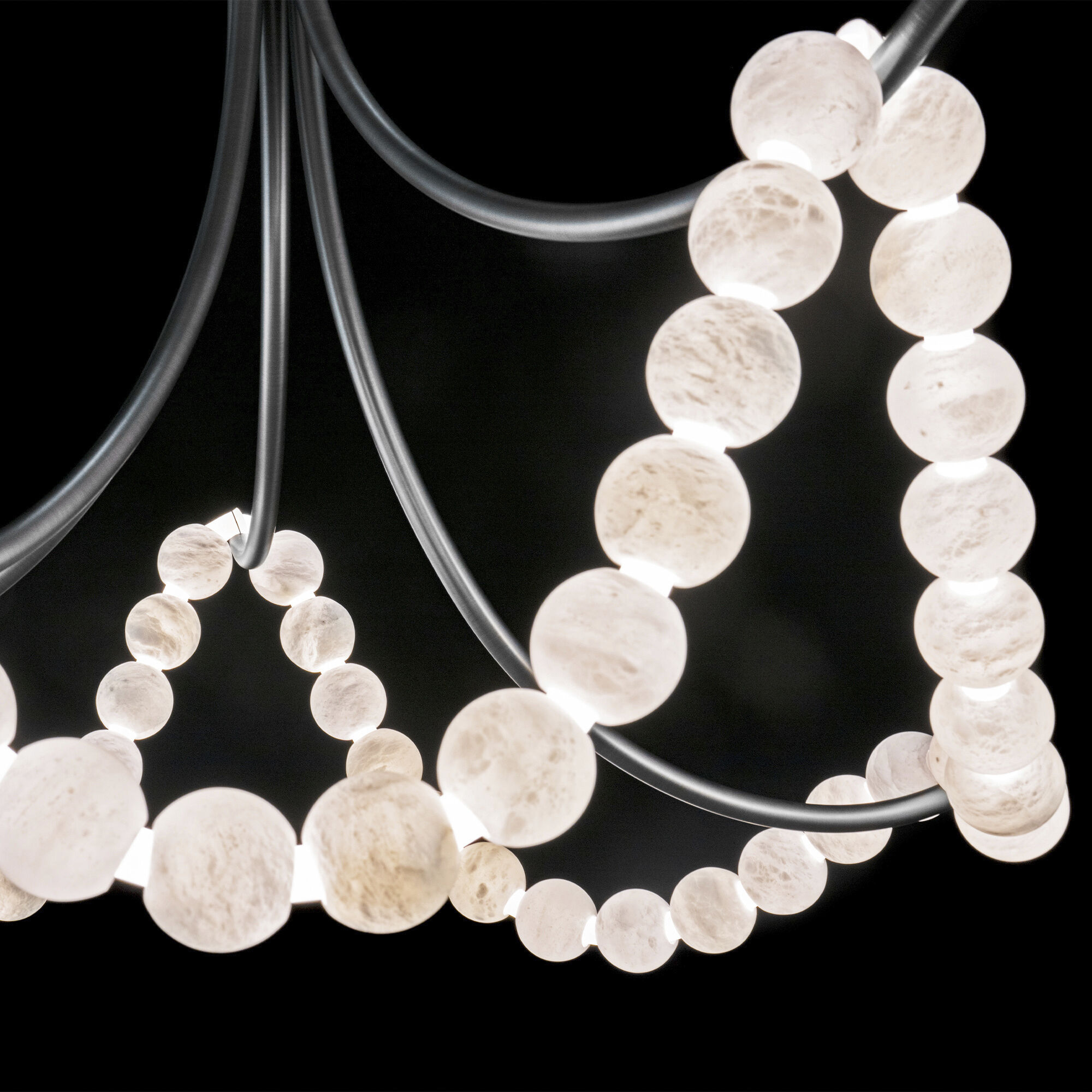 Parel 1 Light 46 inch Antique Nickel Semi-Flush Mount Ceiling Light