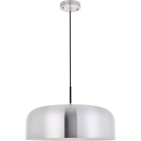 Etude 1 Light 19.3 inch Brushed Nickel Pendant Ceiling Light in Burnished Nickel