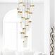 Lava LED 24 inch Brass Chandelier Ceiling Light