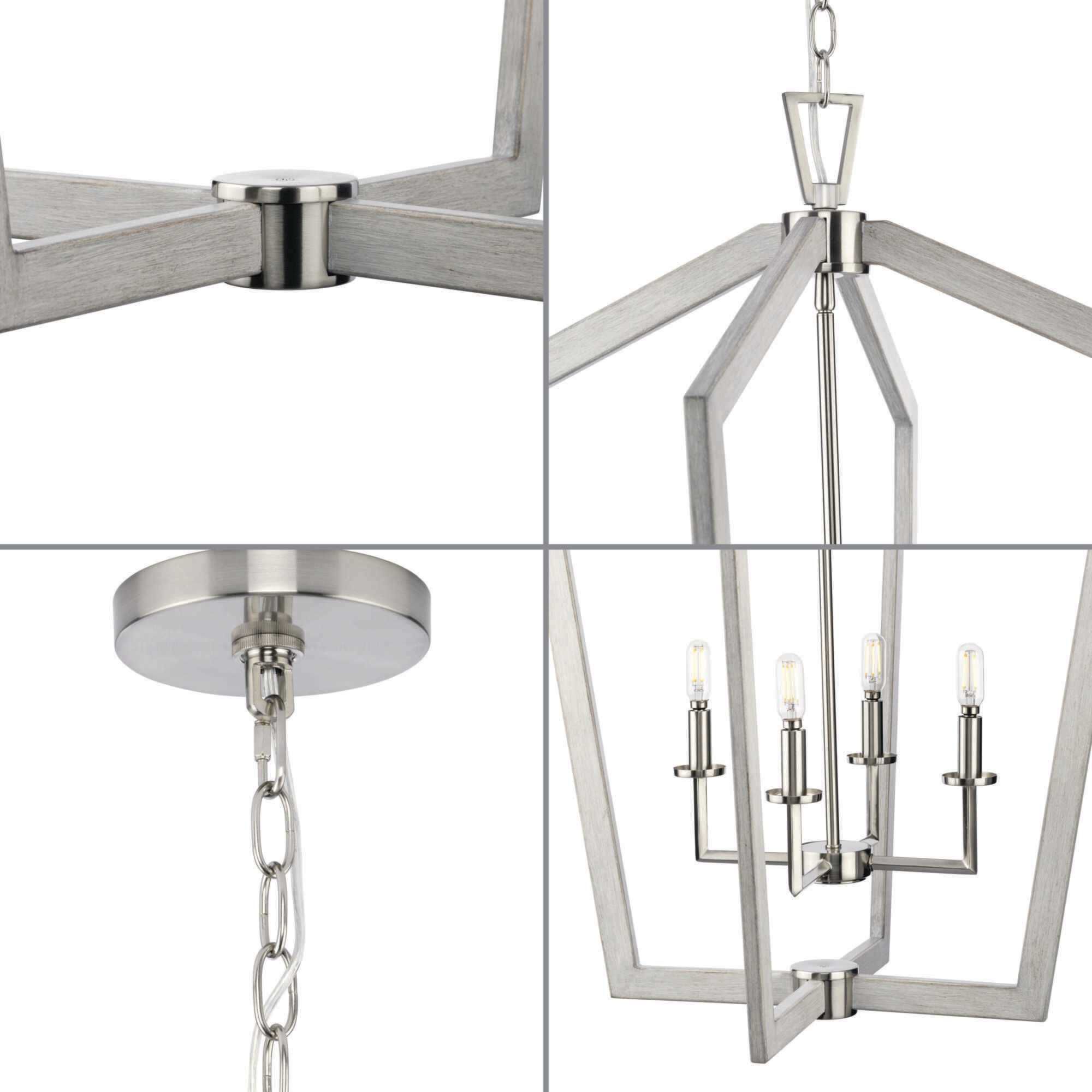 Galloway 4 Light 24 inch Brushed Nickel Foyer Light Ceiling Light