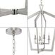 Galloway 4 Light 24 inch Brushed Nickel Foyer Light Ceiling Light