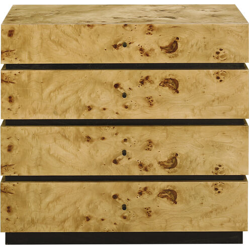 Bromo Natural Burl with Black Chest
