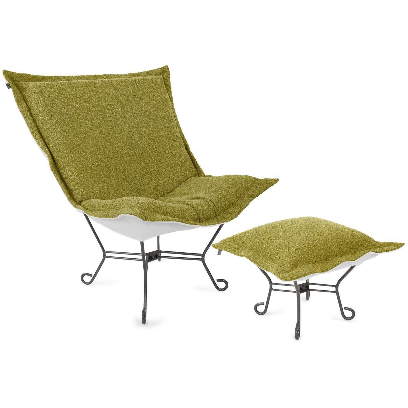 Alicante Moss Patio Scroll Puff Chair