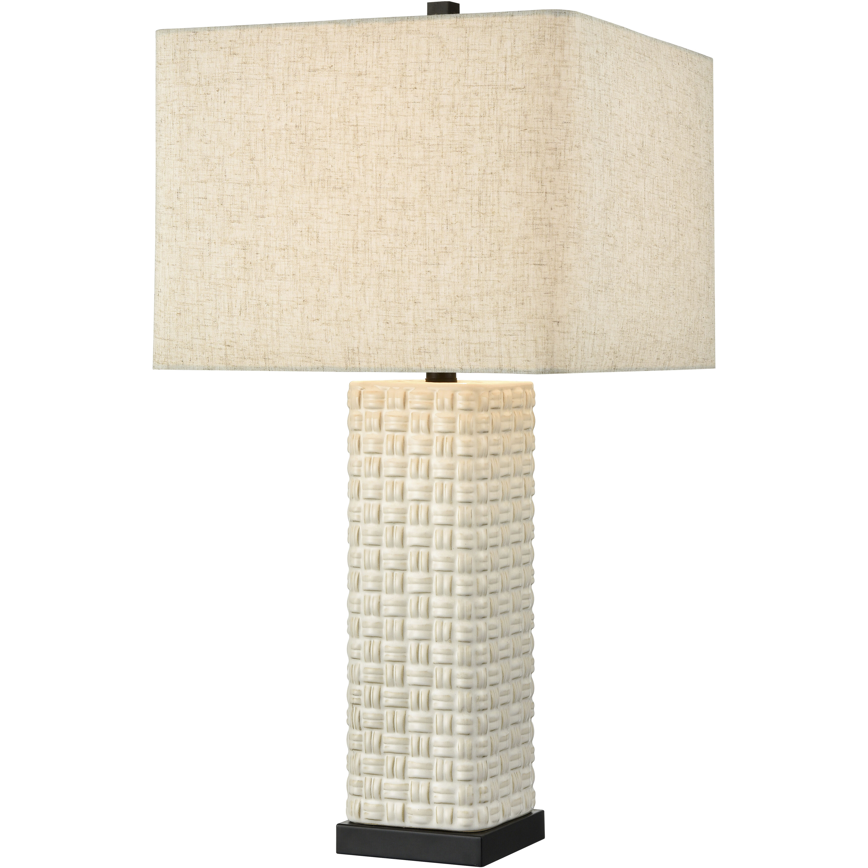Tunstall 27.5 inch 9 watt White Glazed Table Lamp Portable Light