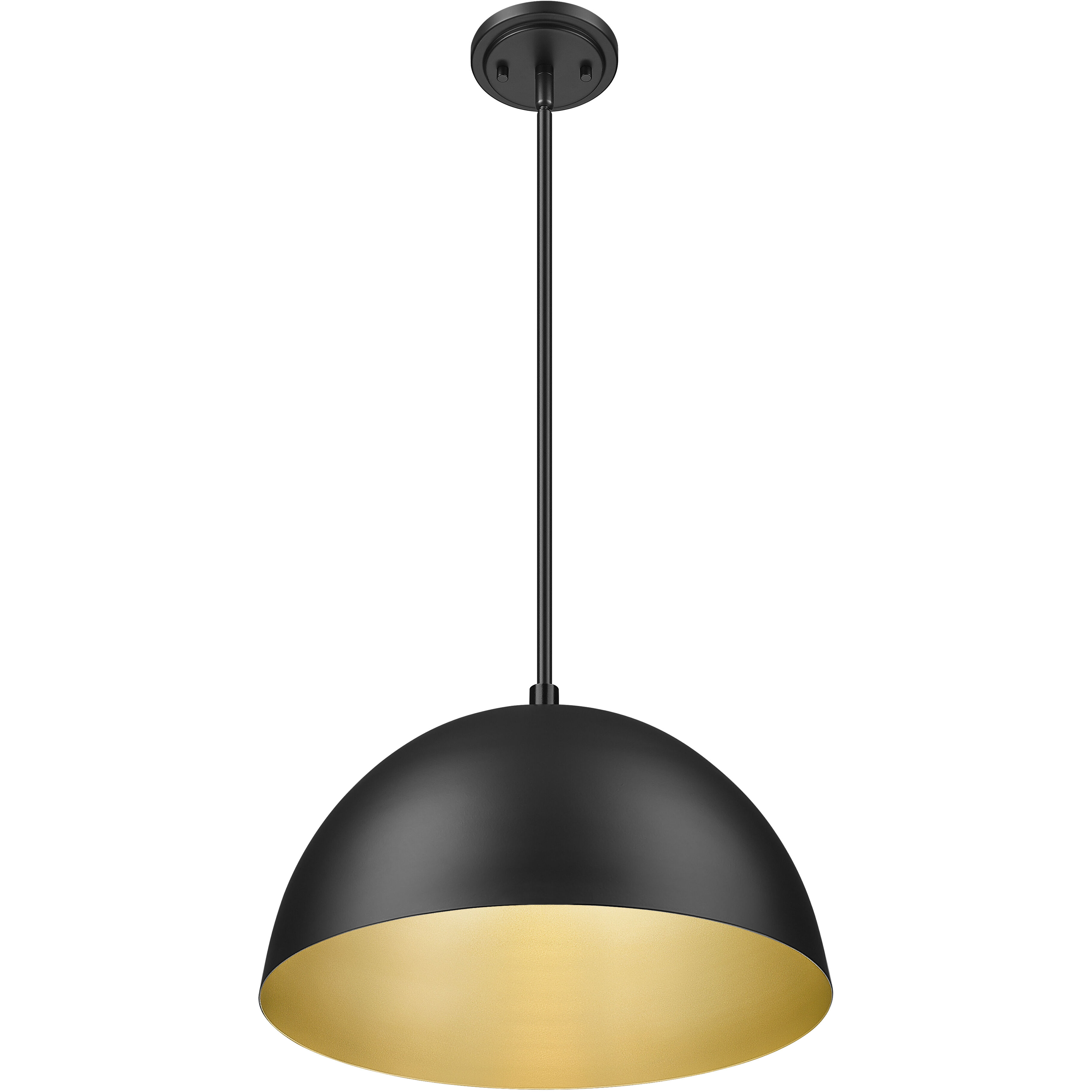 Vega 1 Light 16 inch Matte Black Pendant Ceiling Light