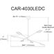 Cari LED 40 inch Aged Brass Chandelier Ceiling Light