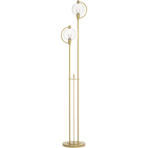Pluto 68.1 inch 60 watt Modern Brass Floor Lamp Portable Light in Clear