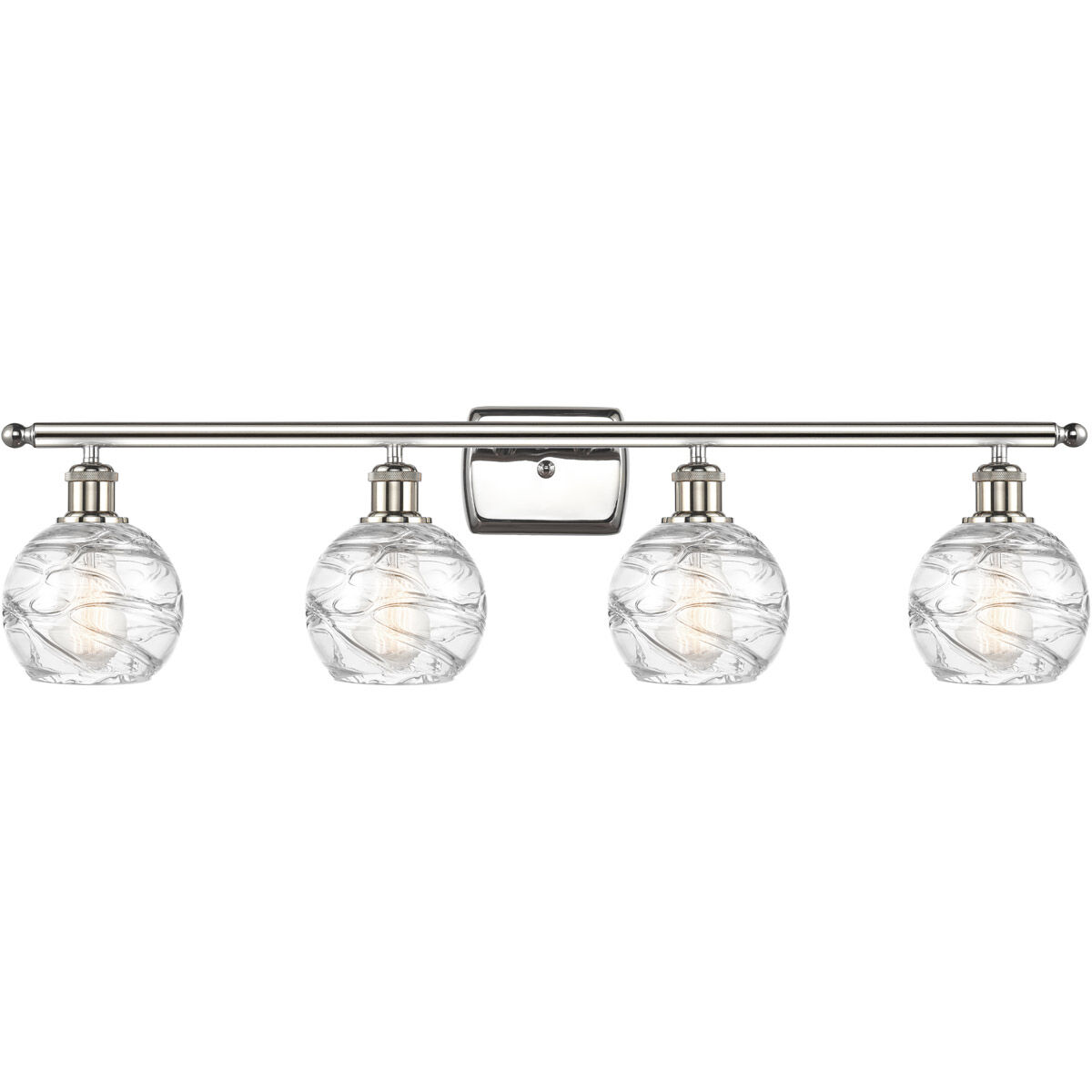 Ballston Small Deco Swirl LED 36 inch Polished Nickel Bath Vanity Light Wall Light, Ballston