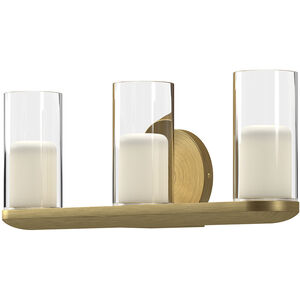 Birch 19 inch Brushed Gold and Clear Glass Vanity Light Wall Light