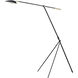 Scan 60.5 inch 6.5 watt Black and Satin Brass Floor Lamp Portable Light