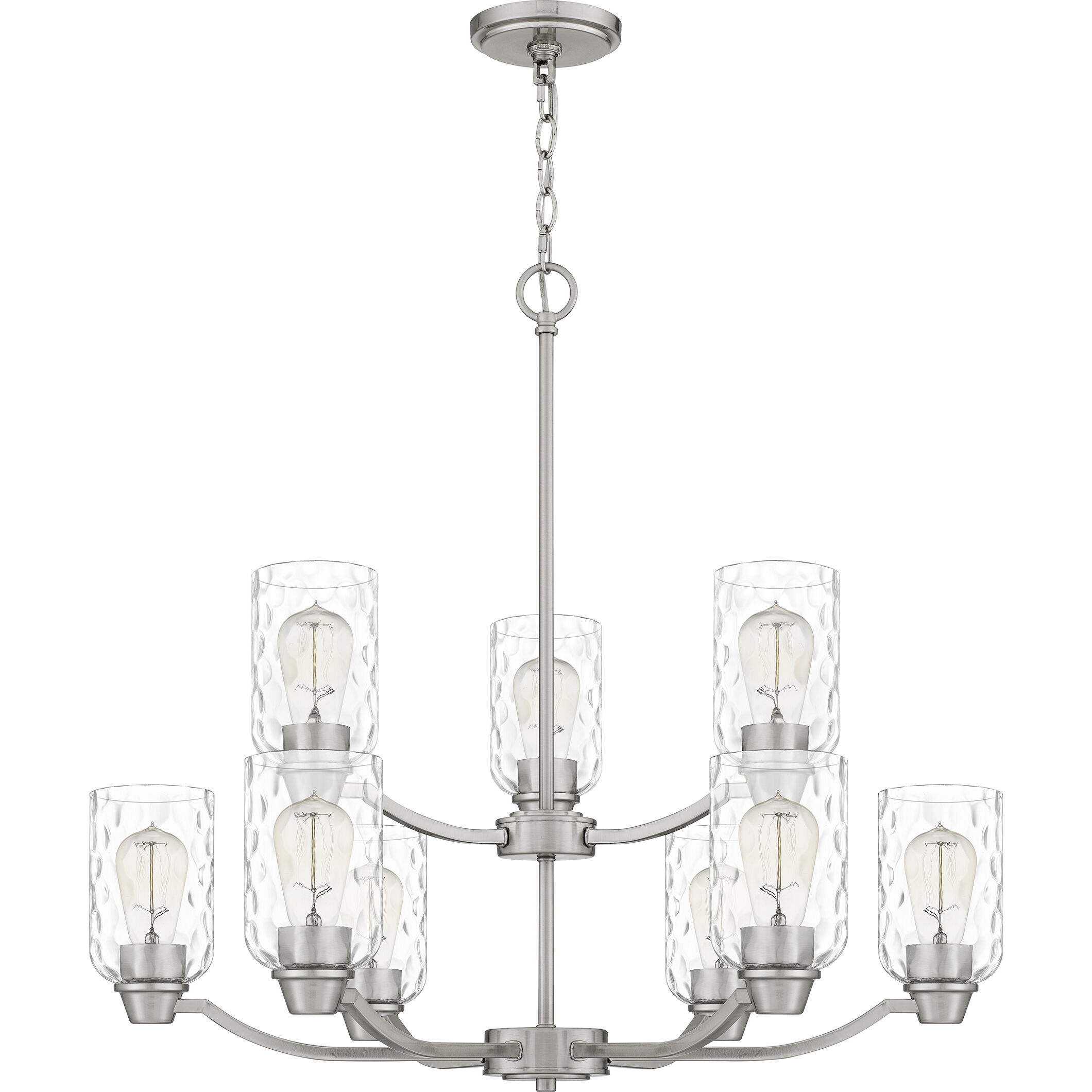 Acacia 9 Light 29 inch Brushed Nickel Chandelier Ceiling Light