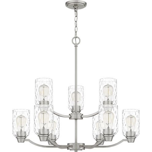 Acacia 9 Light 29 inch Brushed Nickel Chandelier Ceiling Light