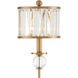 Parfait 33 inch 75 watt Clear/Antique Brass Table Lamp Portable Light