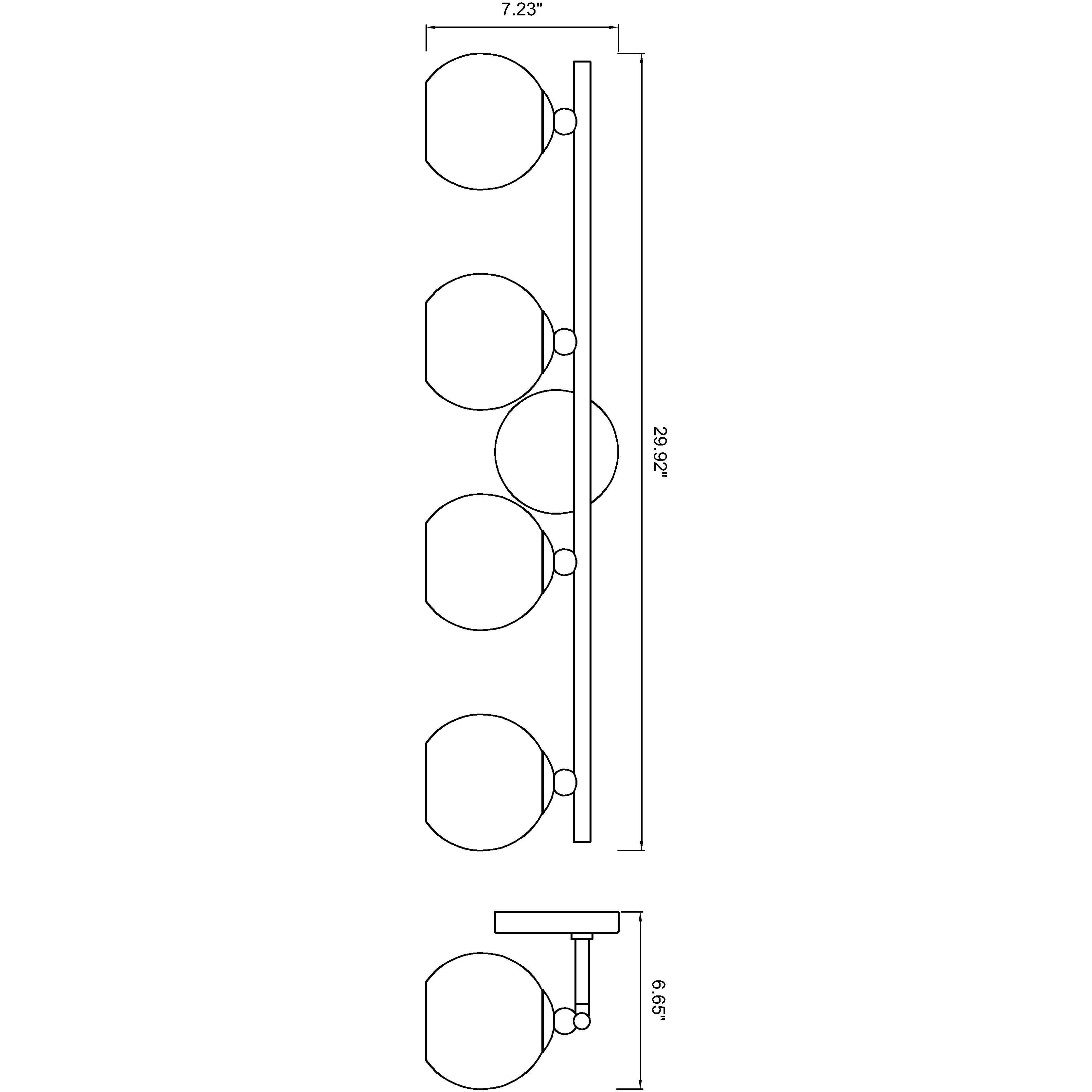 Neoma 4 Light 30 inch Modern Gold Vanity Wall Light