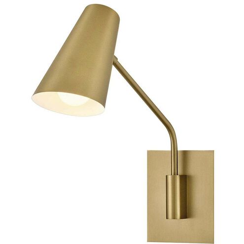 Bray Wall Mount Wall Light in Lacquered Brass