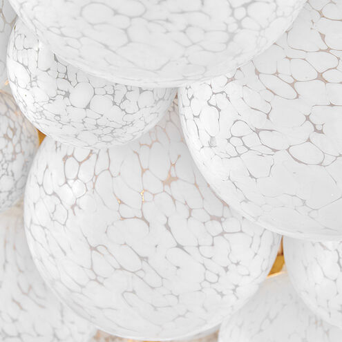 Marabel 10 Light 48 inch Distressed Brass Chandelier Ceiling Light