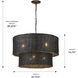 Erma 6 Light 22.38 inch Matte Black Chandelier Ceiling Light