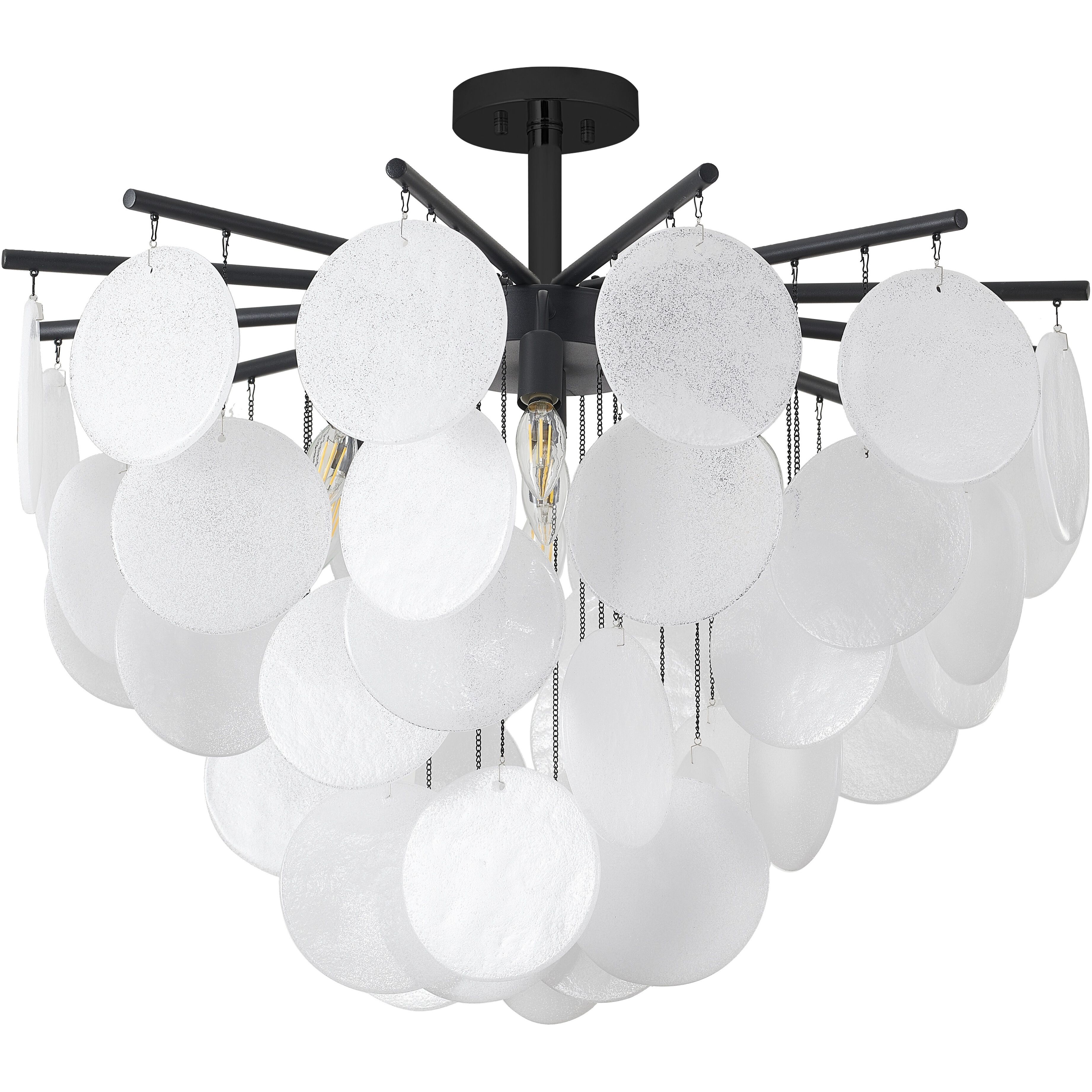 Canada LED 30 inch Satin Black Chandelier Ceiling Light