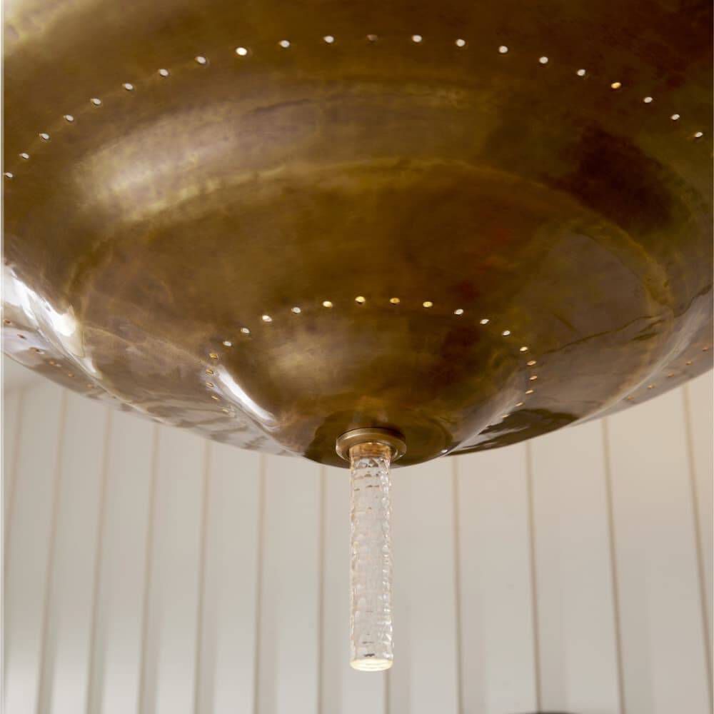 Istanbul 2 Light 26 inch Antique Brass Semi-Flush Mount Ceiling Light