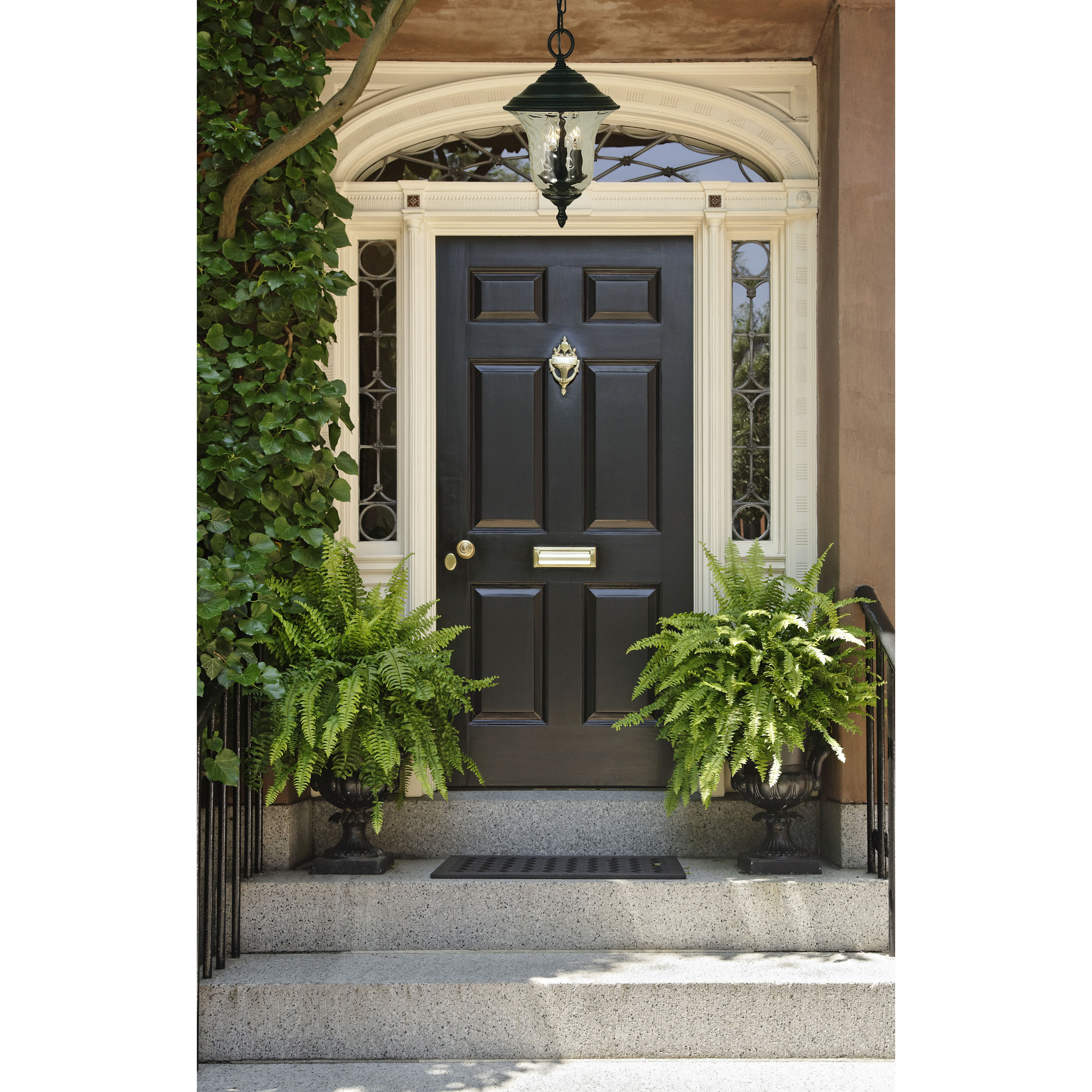 Hartford 3 Light 9 inch Charcoal Exterior Ceiling Mount