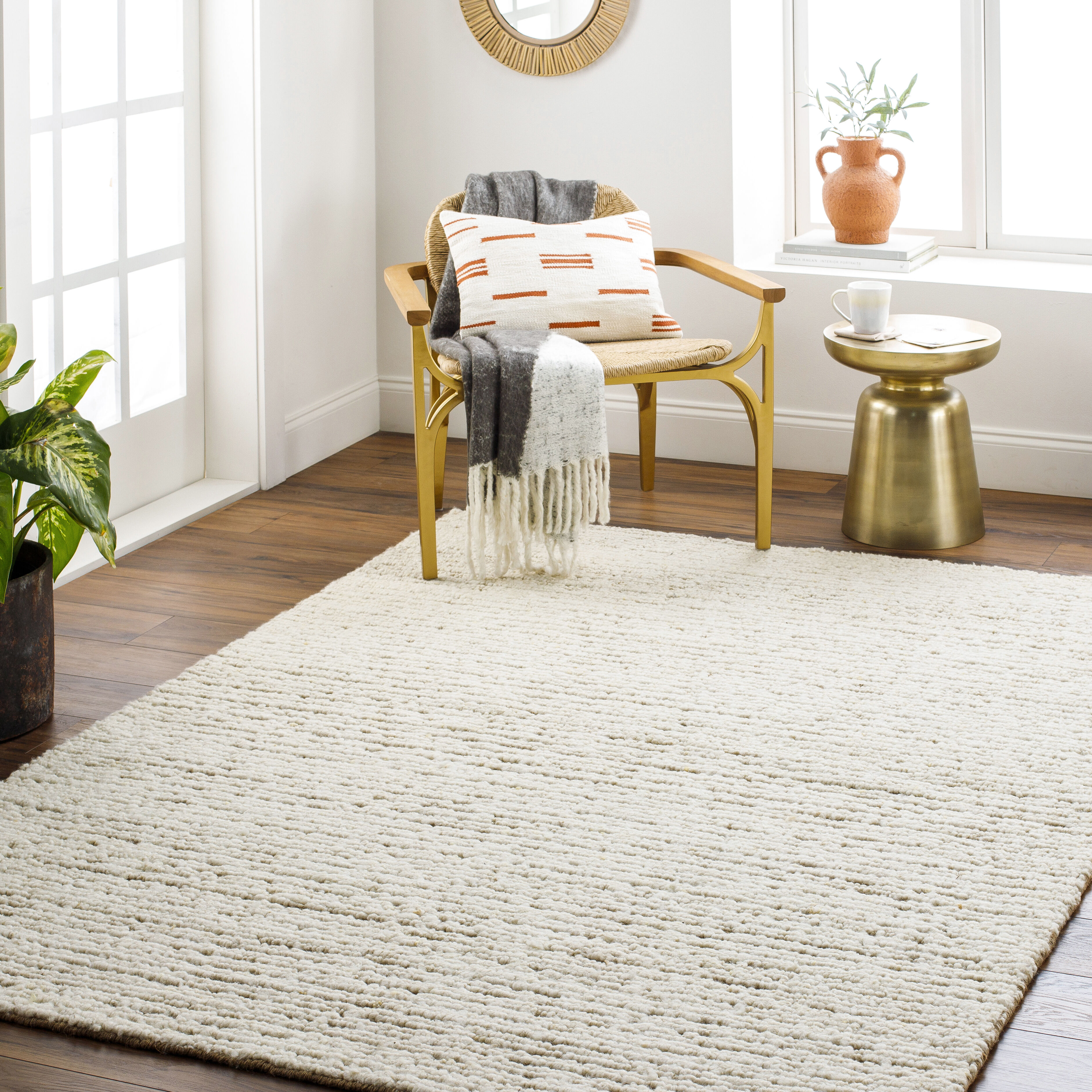 Brentford 36 X 24 inch Light Gray Rug, Rectangle