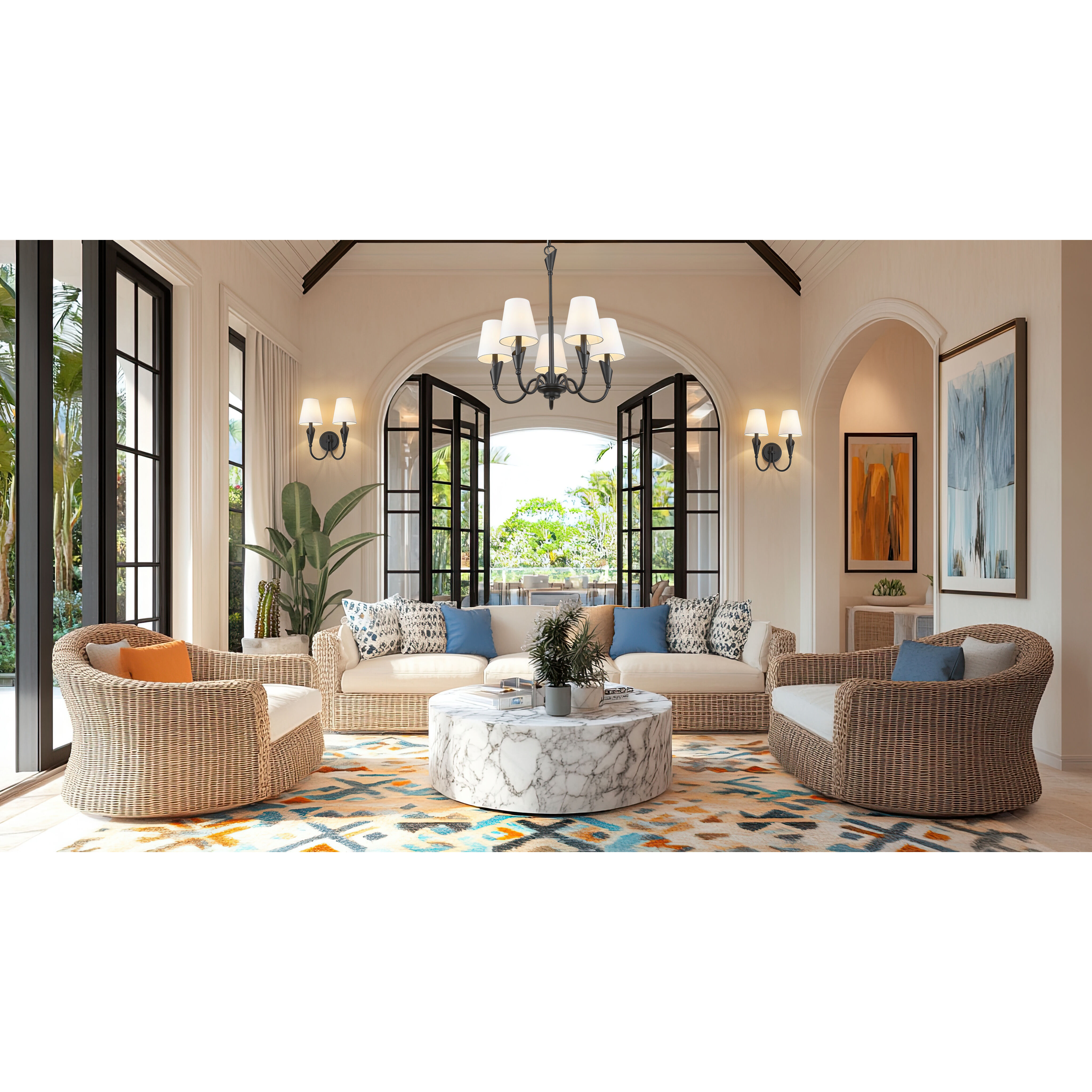 Claudelle Wall Sconce Wall Light in Matte Black