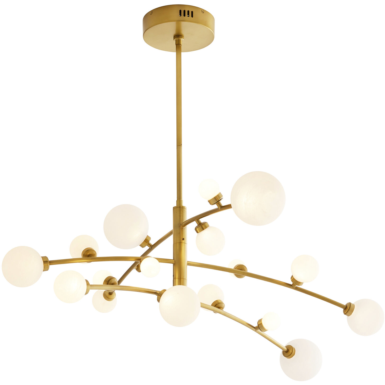 Maser 18 Light 45 inch Antique Brass Chandelier Ceiling Light